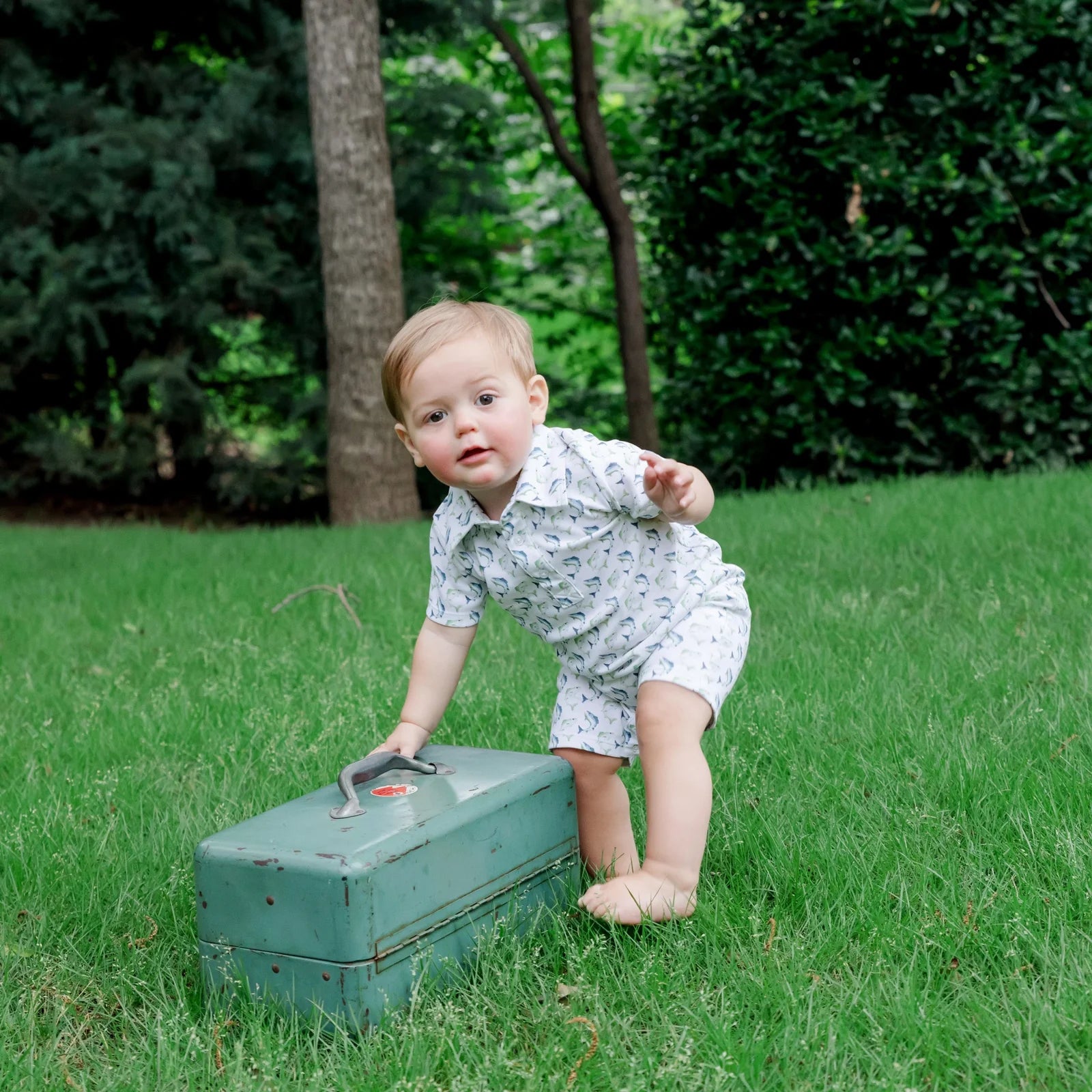 Tripp Boys' Polo Shortall - Jumping Trout