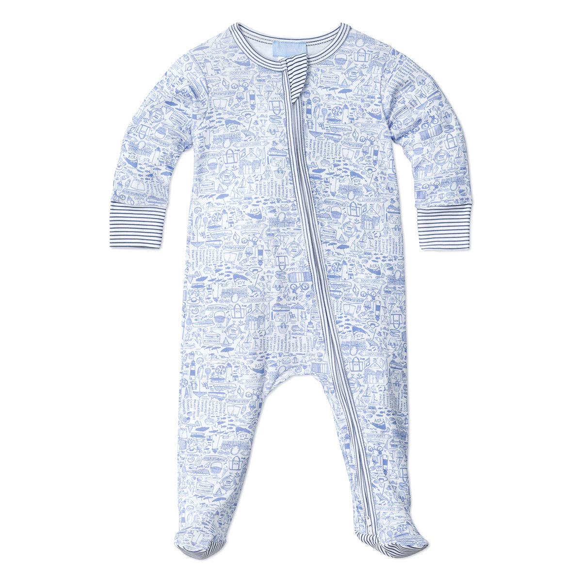 Nantucket Dream Blue Baby Onesie