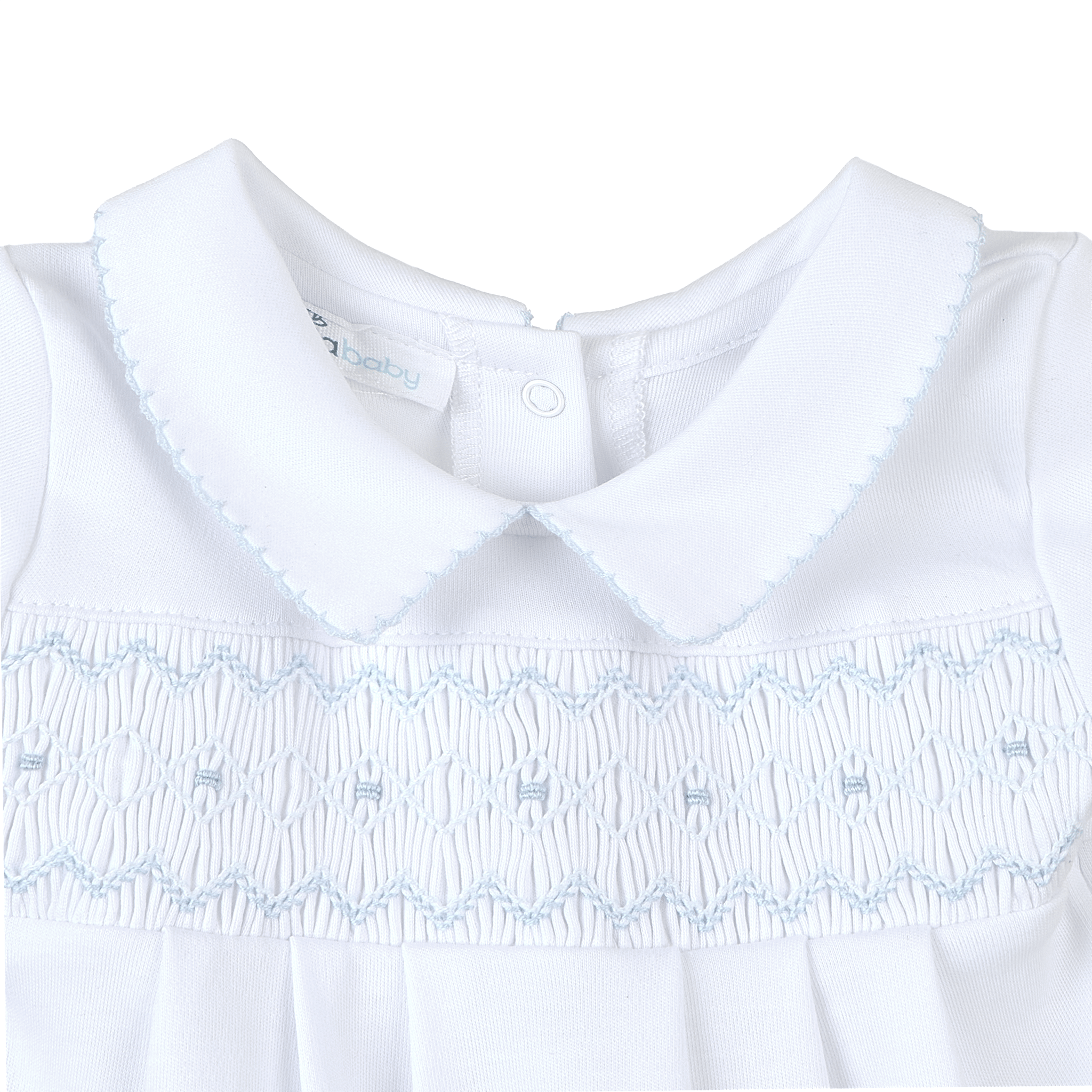 Landon's Classics Smocked Footie - Light Blue