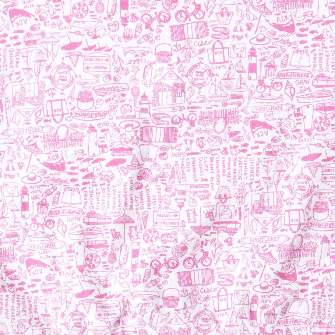 Nantucket Dream Pink Baby Footie