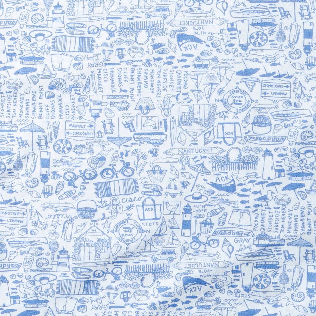 Nantucket Dream Blue Baby Onesie