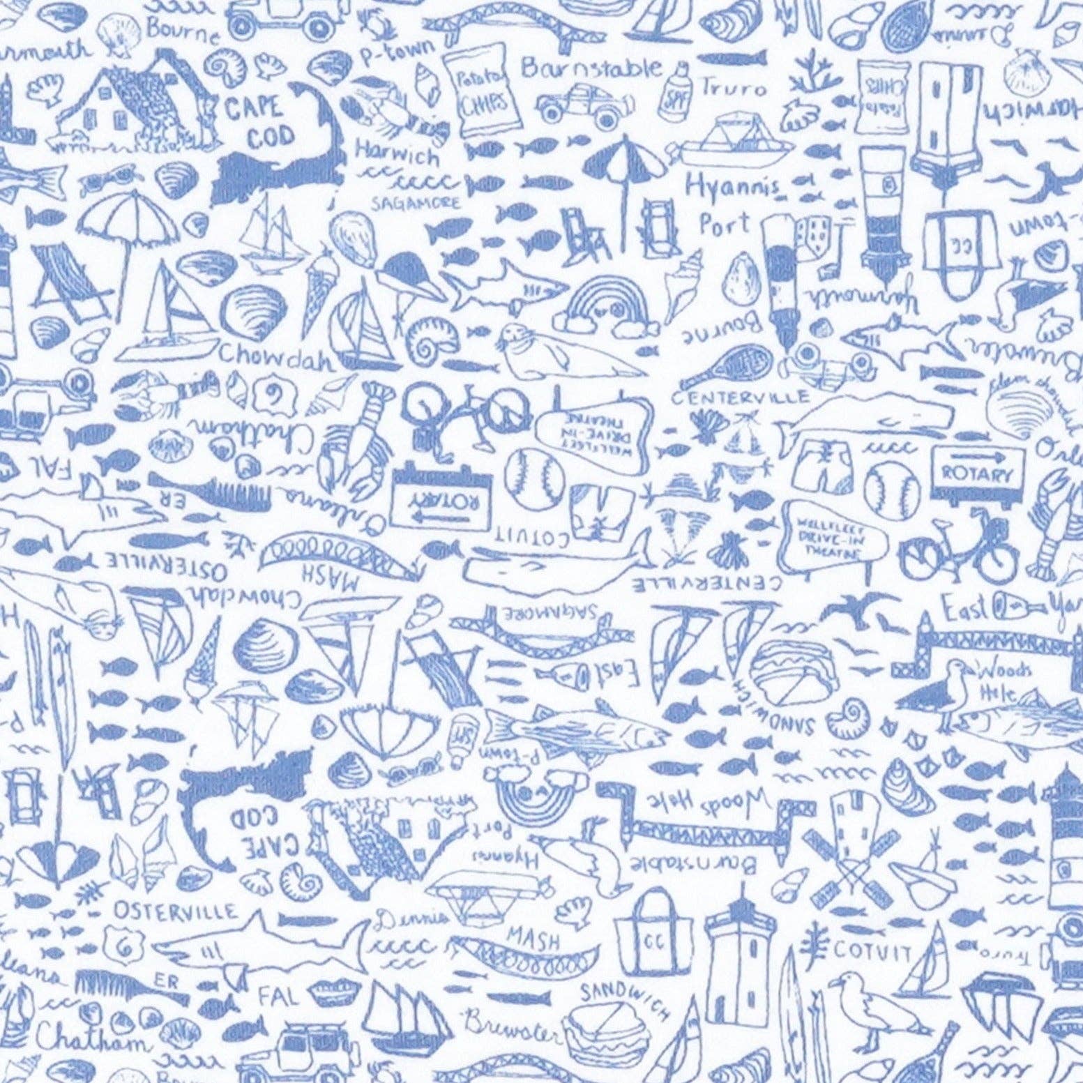 Cape Cod Dream Baby Blue Footie