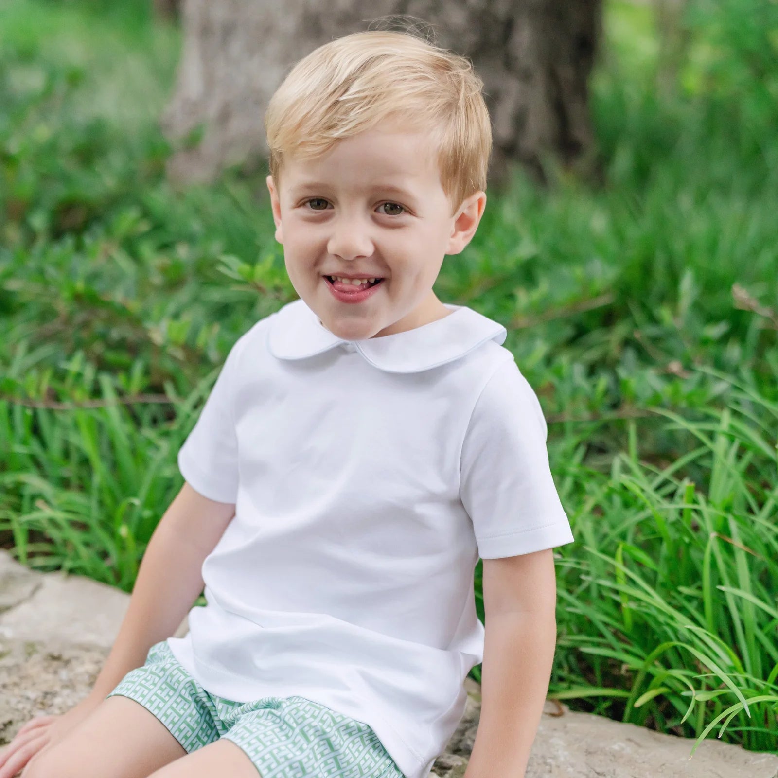 Field Boys' Woven Short Set - Garden Trellis